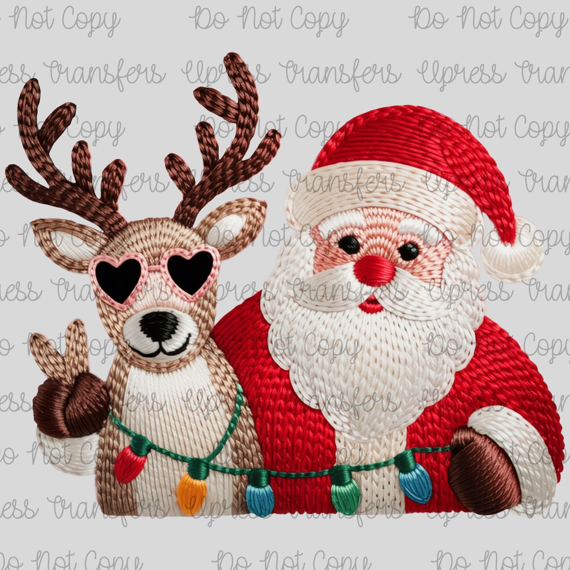 Faux Thread Santa Deer