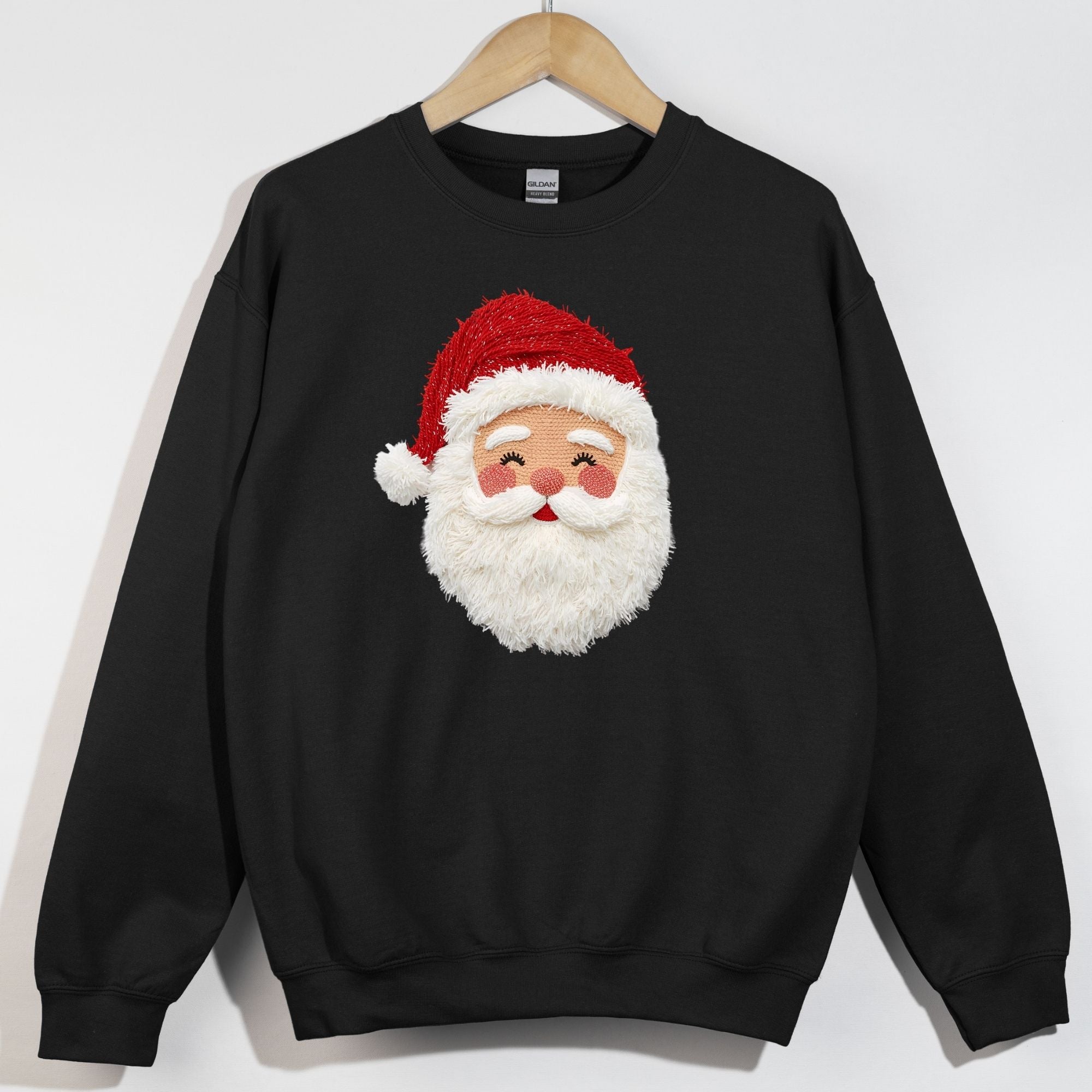 Faux Yarn Cheerful Santa