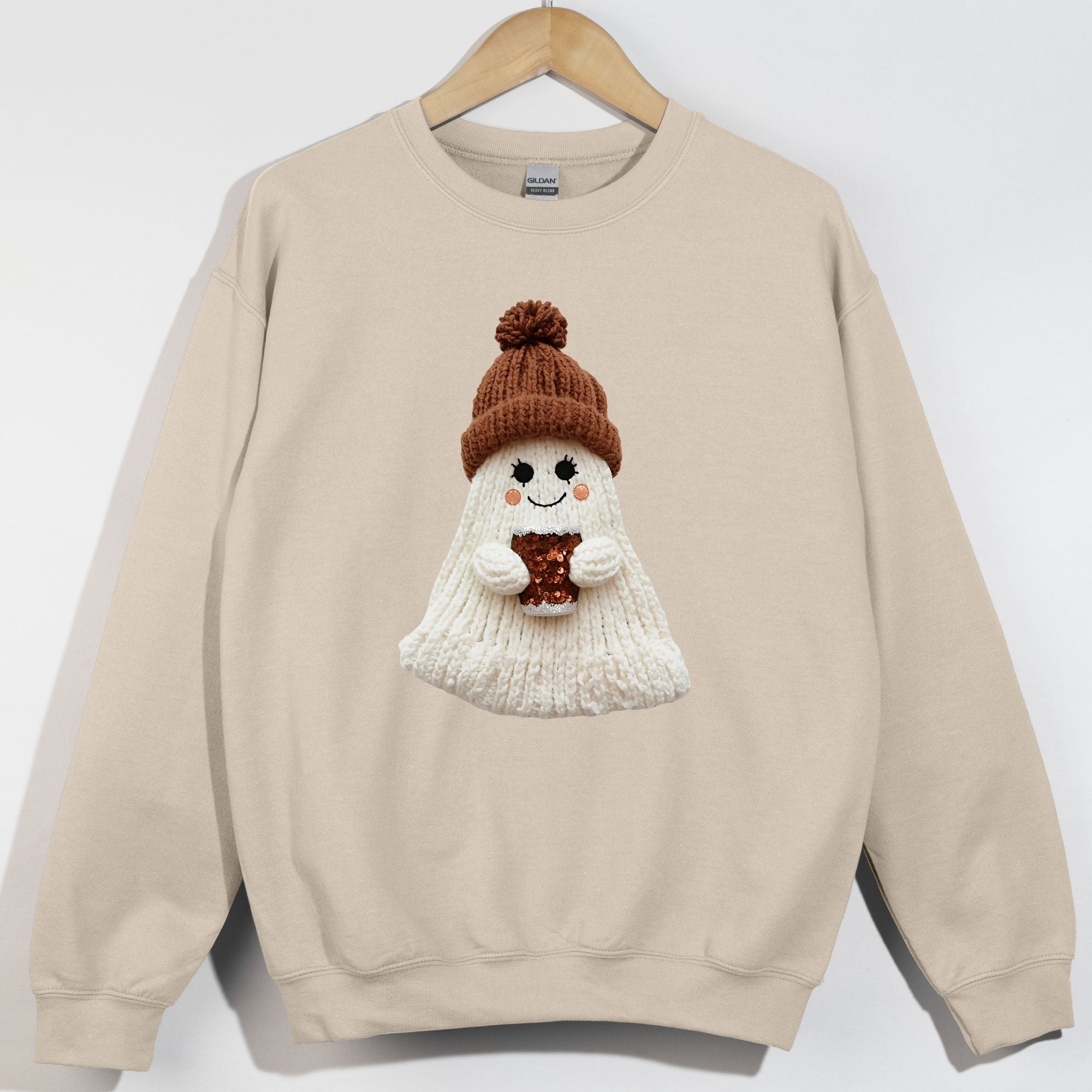 Faux Yarn Coffee Drinkin Ghost