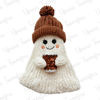 Faux Yarn Coffee Drinkin Ghost