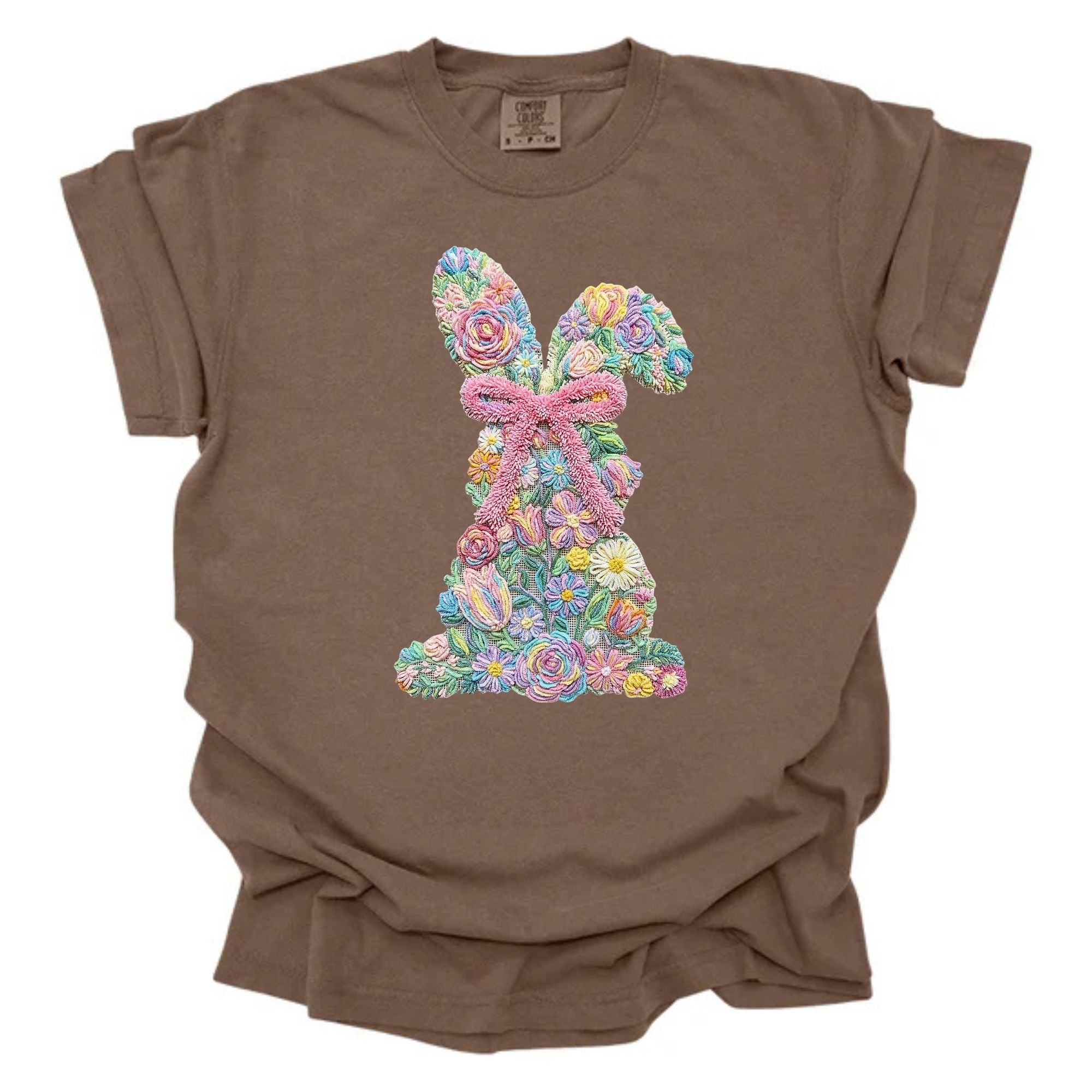 Faux Yarn Floral Bunny
