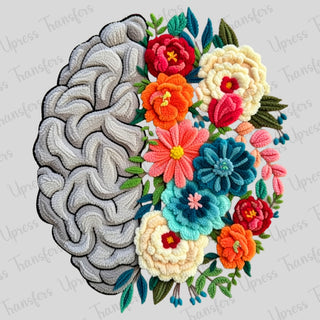 Faux Yarn Flower Brain