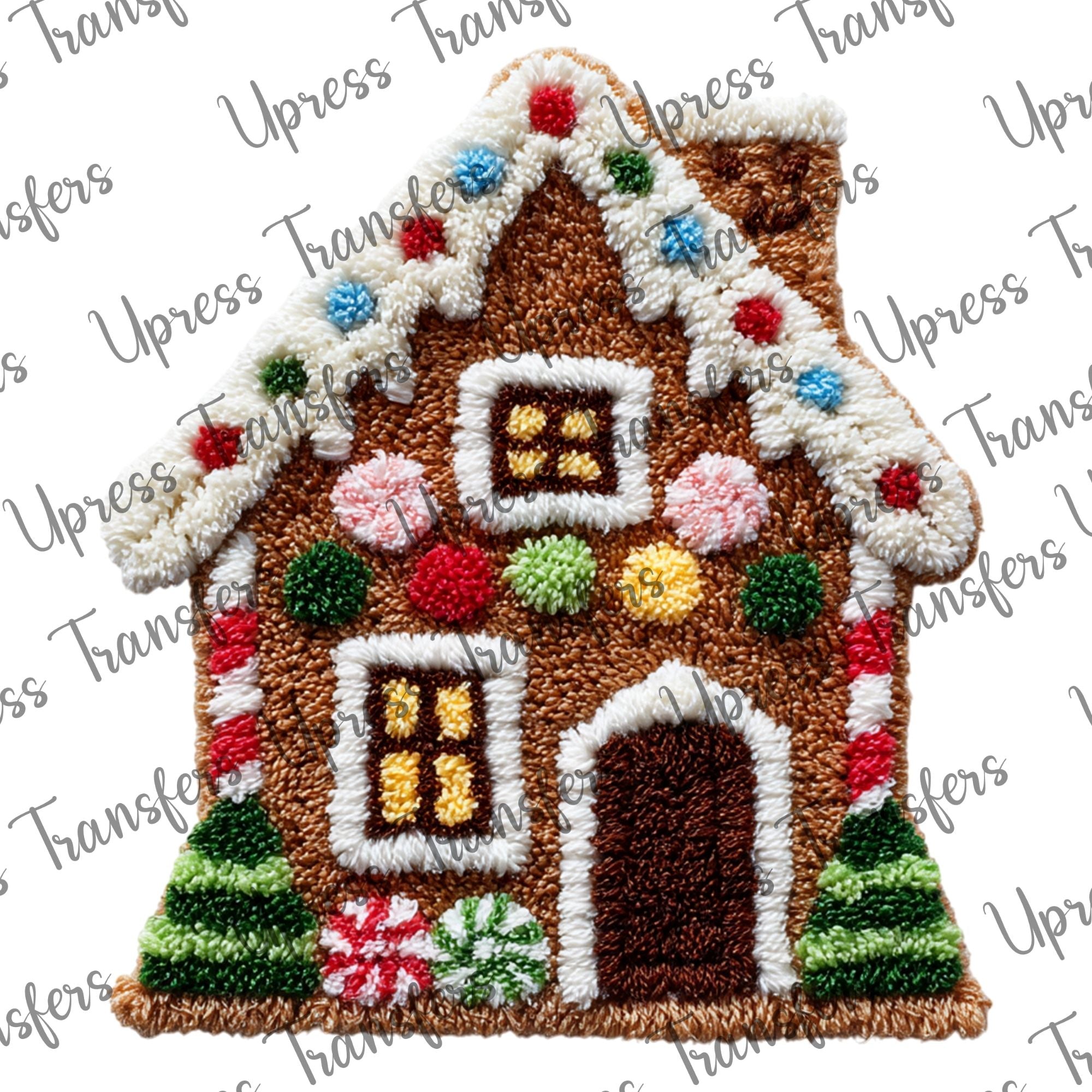 Faux Yarn Gingerbread House