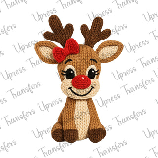 Faux Yarn Girl Reindeer