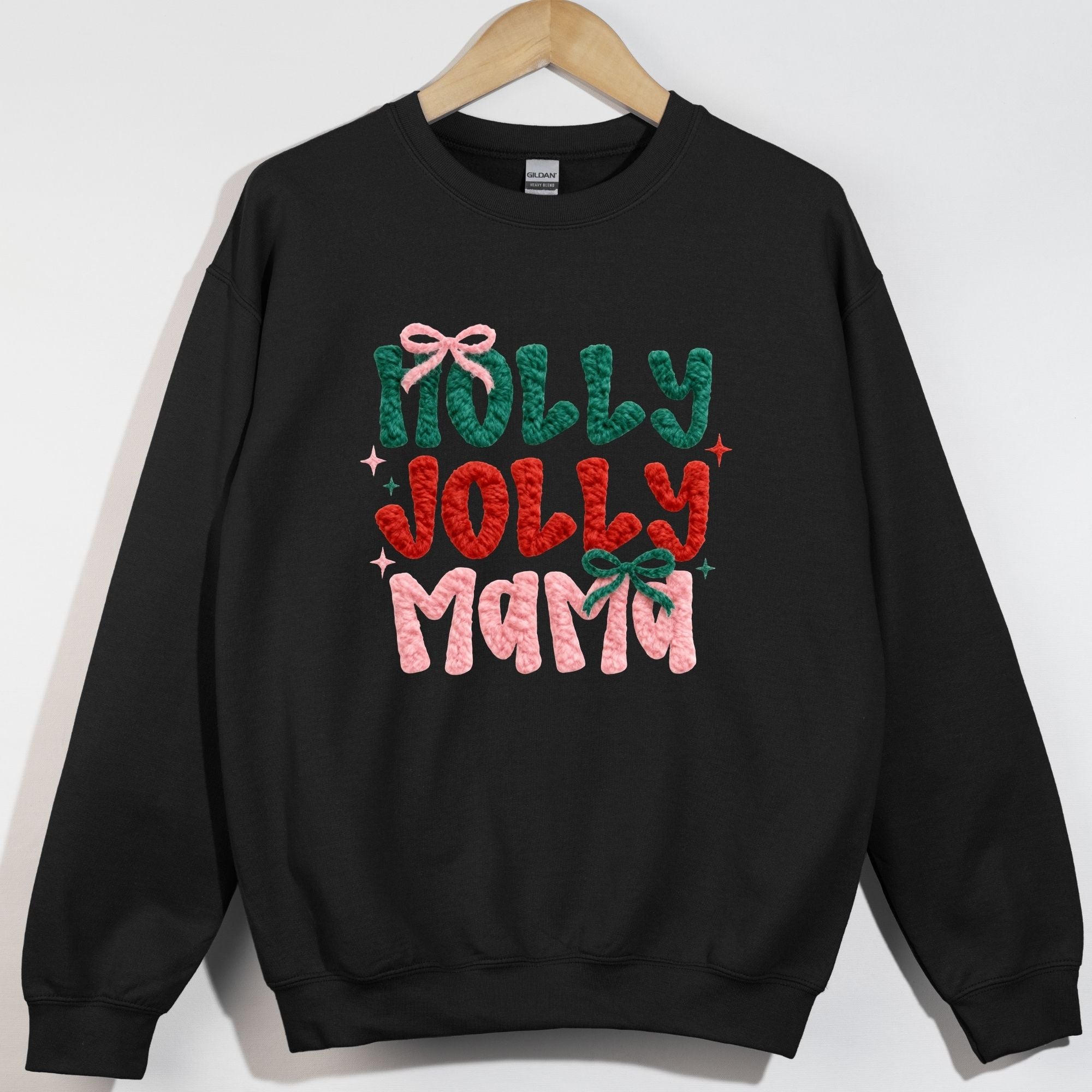 Faux Yarn Holly Jolly Mama