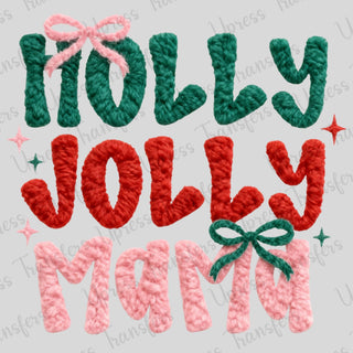 Faux Yarn Holly Jolly Mama