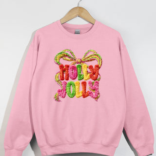 Faux Yarn Holly Jolly Preppy