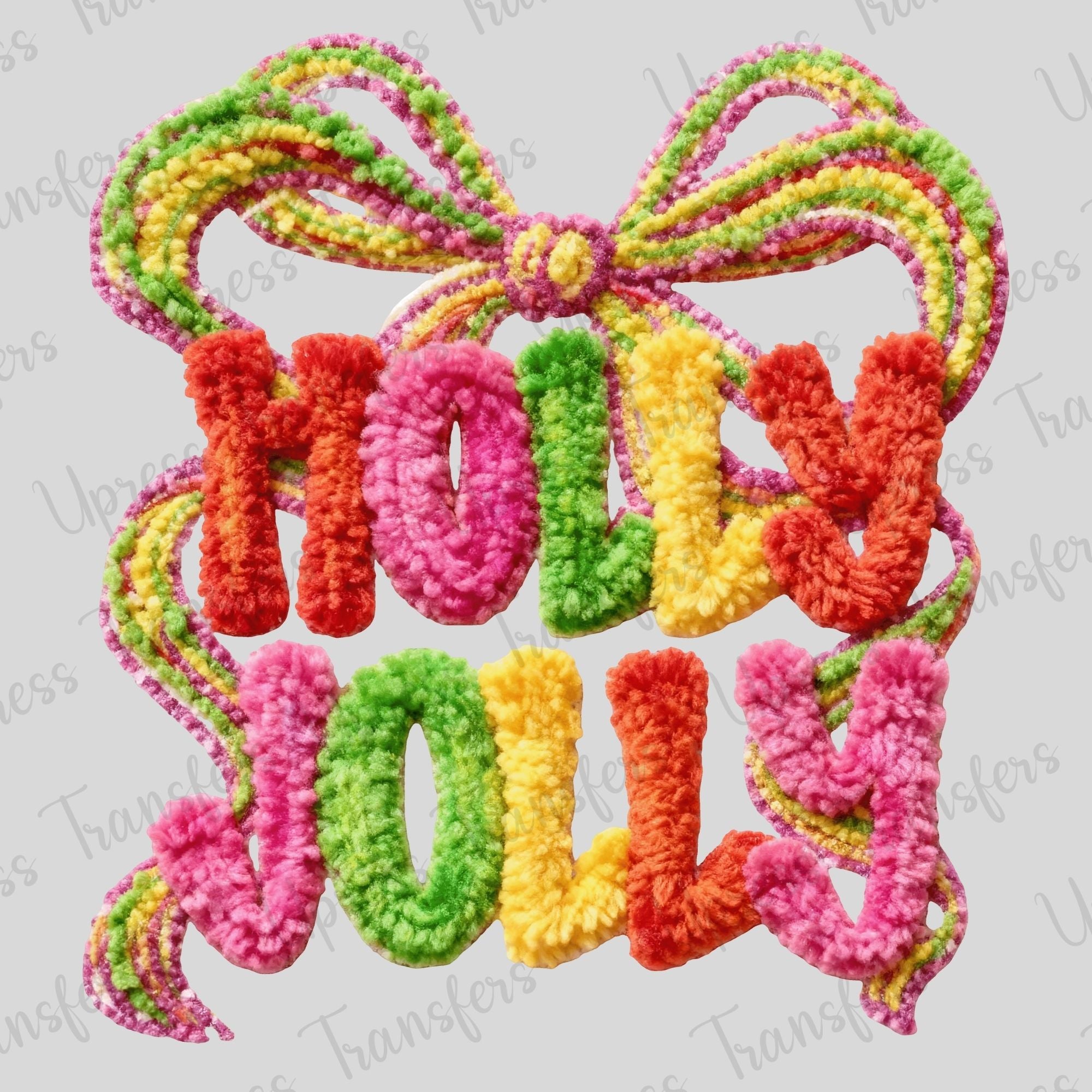 Faux Yarn Holly Jolly Preppy