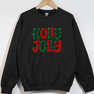 Faux Yarn Holly Jolly Red and Green