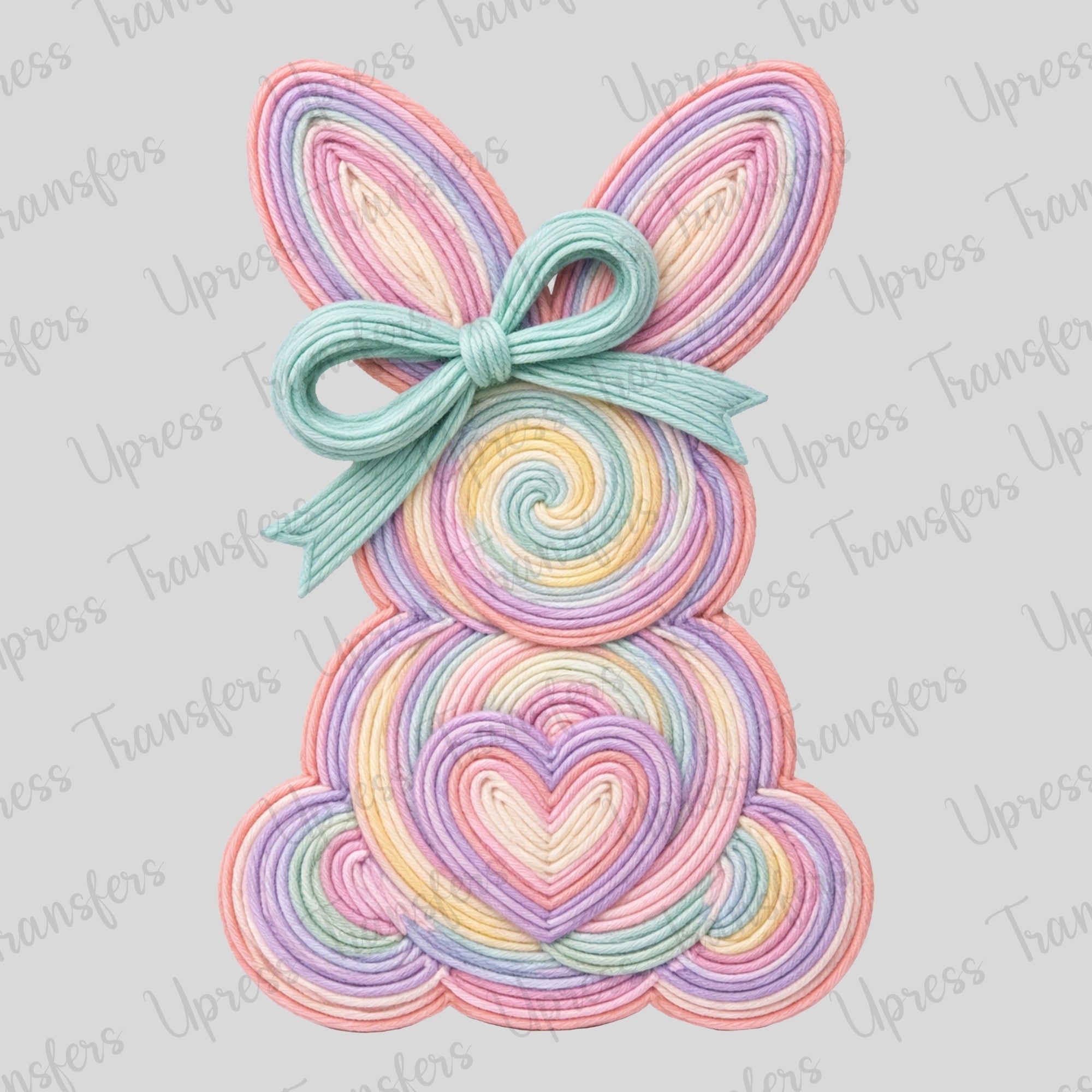 Faux Yarn Lines Bunny