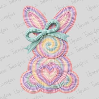 Faux Yarn Lines Bunny