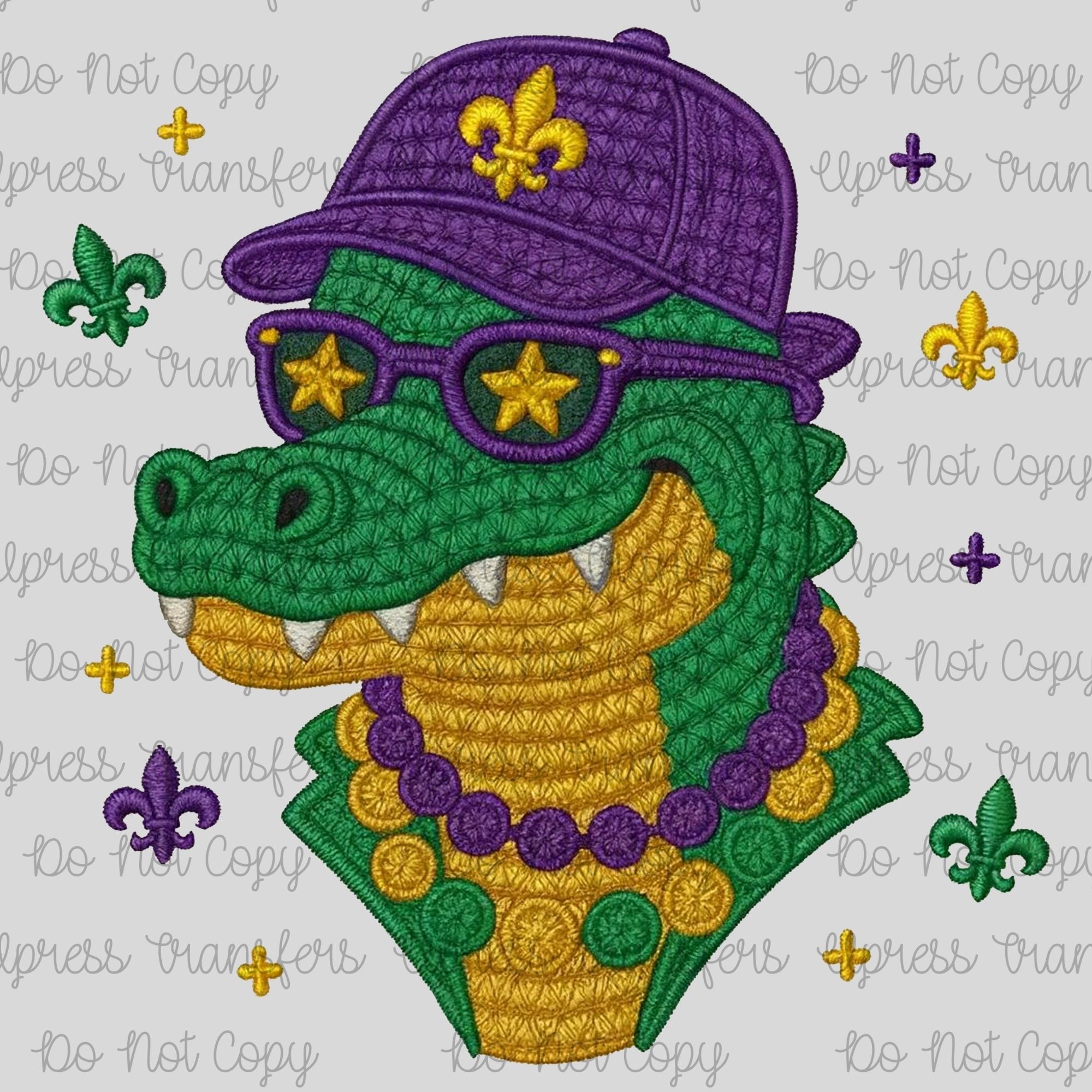 Faux Yarn Mardi Gator