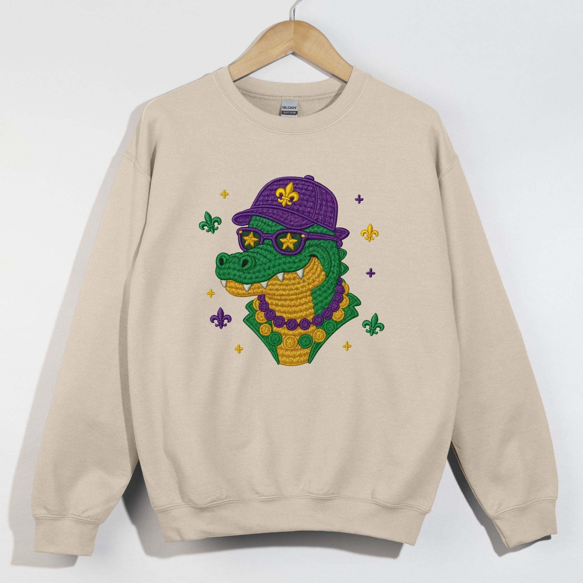 Faux Yarn Mardi Gator