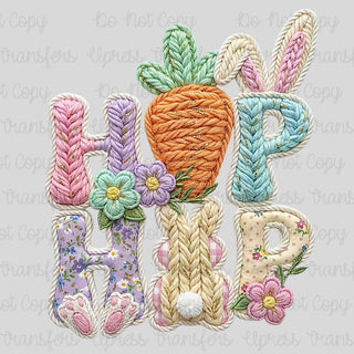 Faux Yarn Patterned Hip Hop