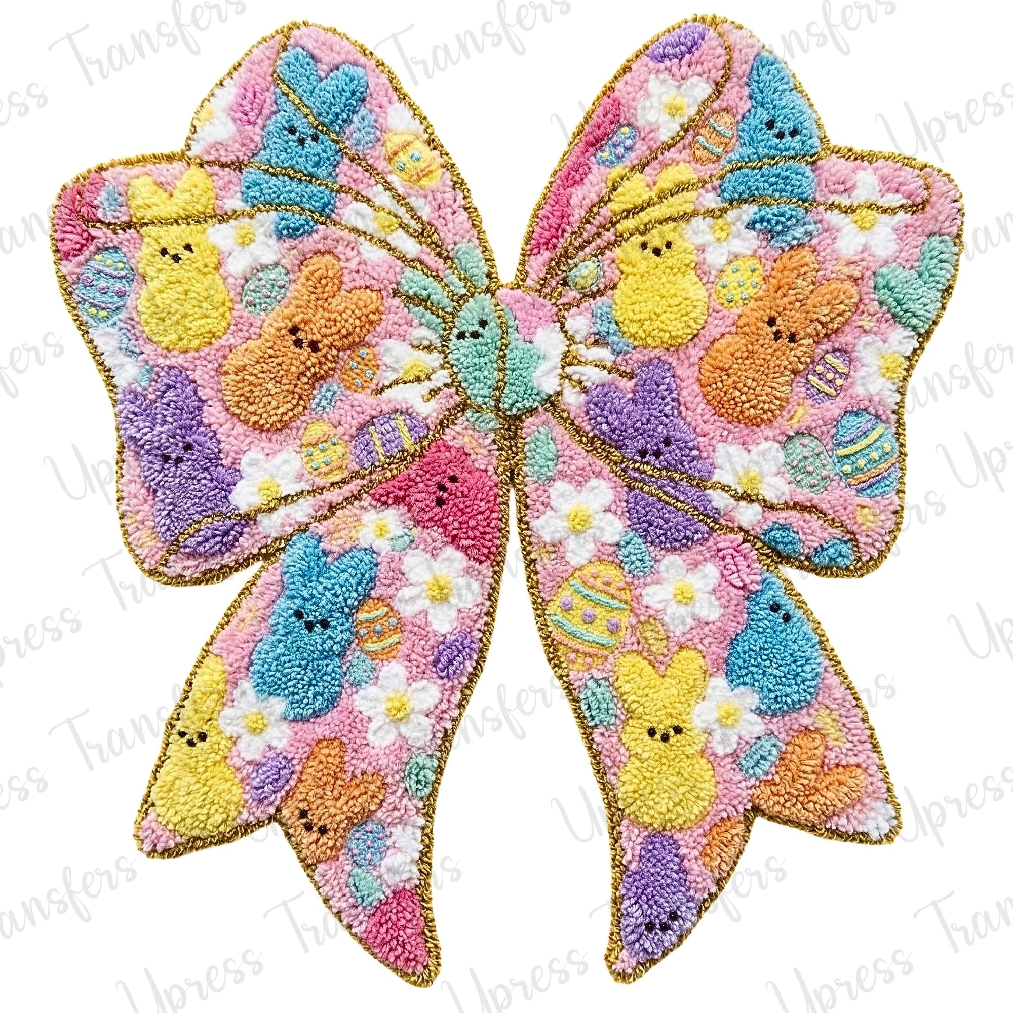 Faux Yarn Peeps Bow