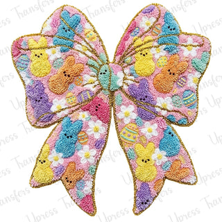 Faux Yarn Peeps Bow