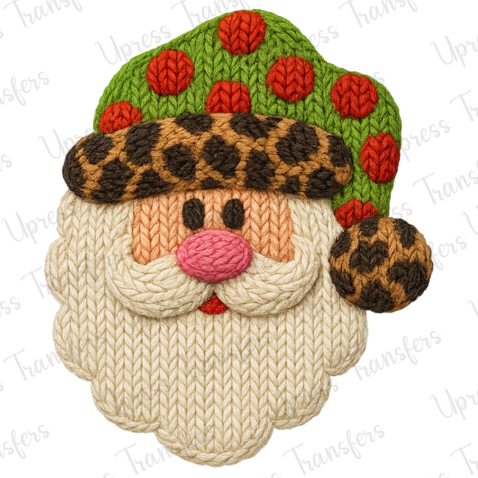 Faux Yarn Polka Dot Santa