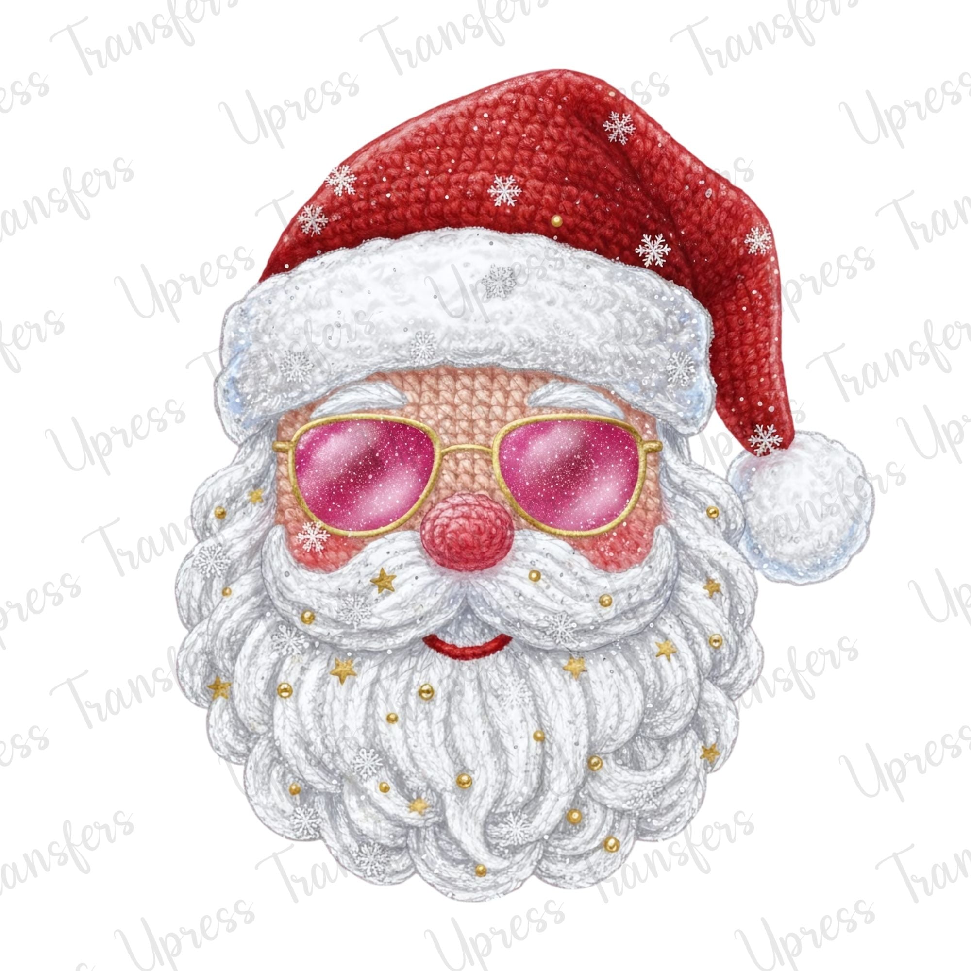 Faux Yarn Santa Beads