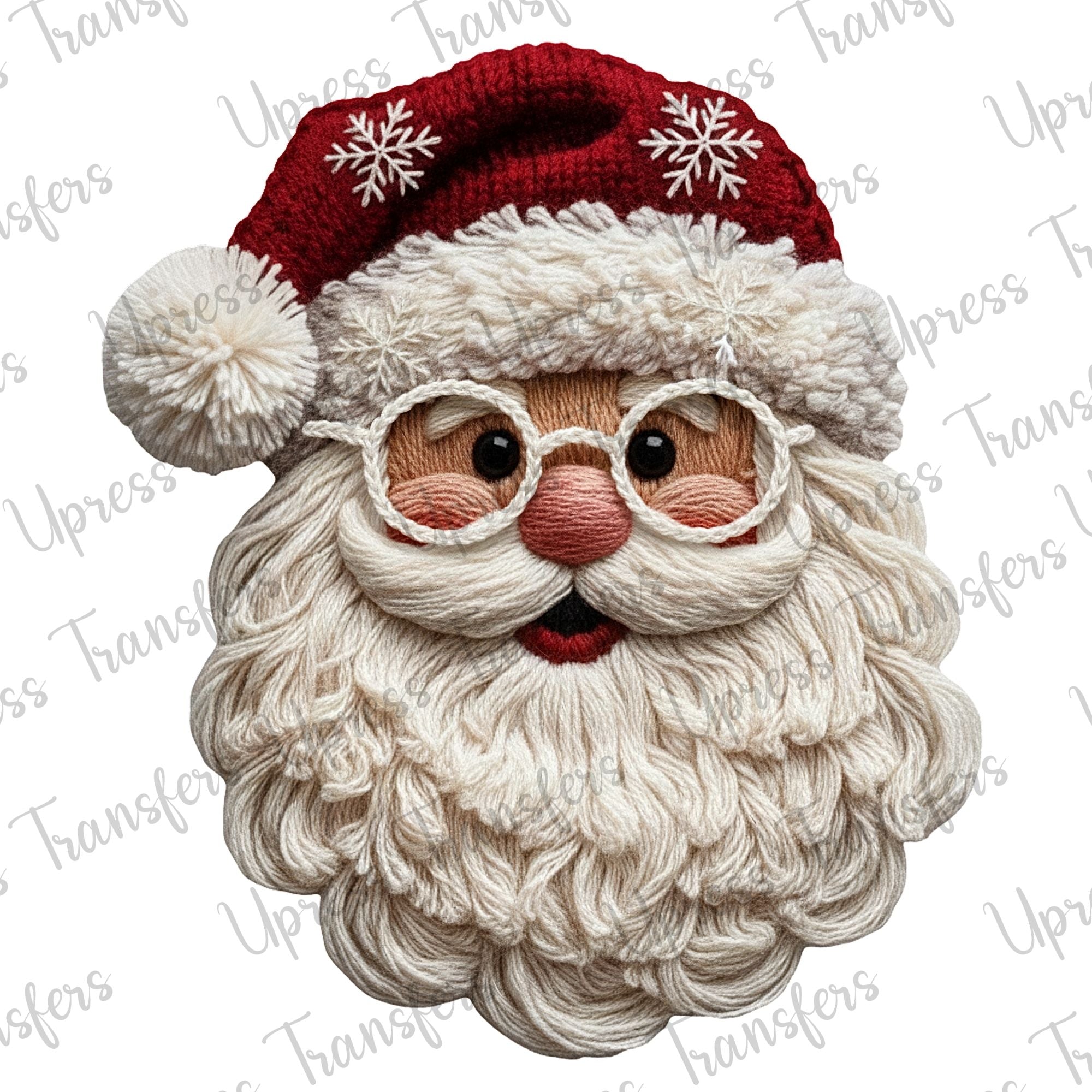 Faux Yarn Santa Glasses