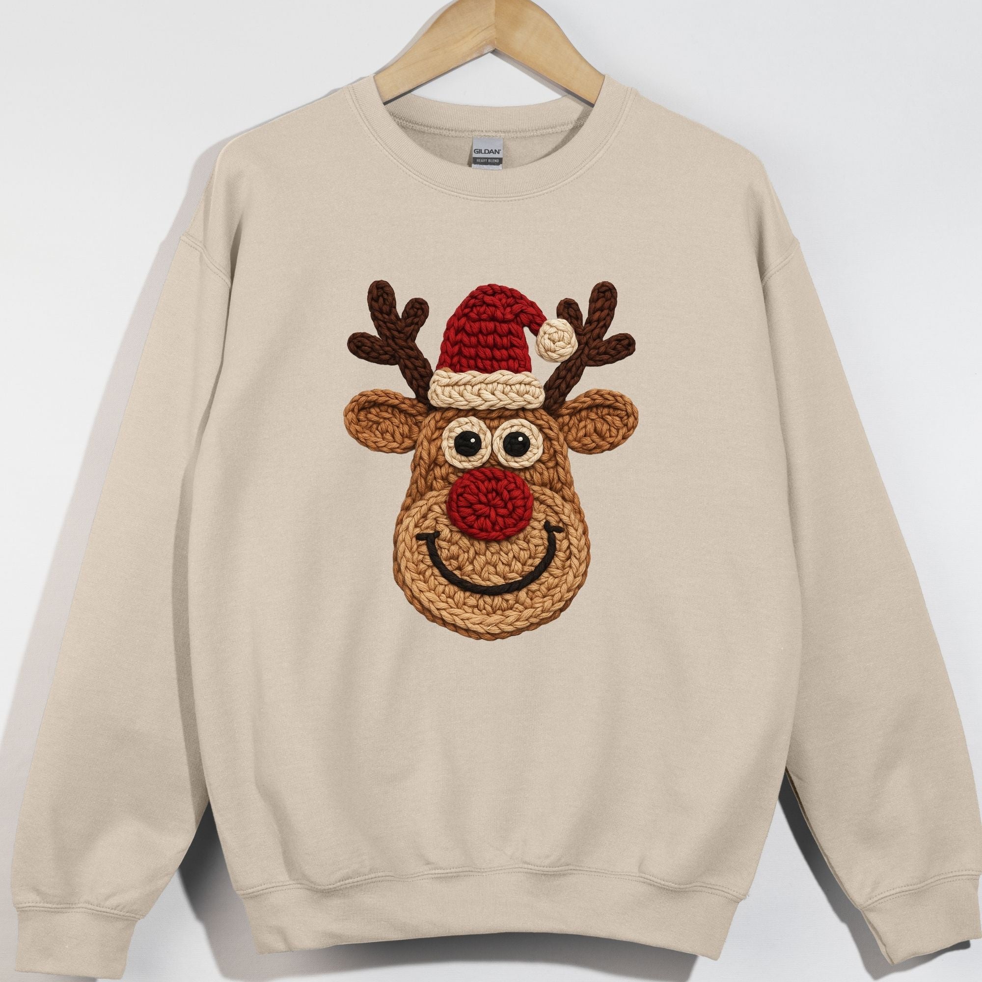 Faux Yarn Santa Reindeer