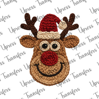 Faux Yarn Santa Reindeer