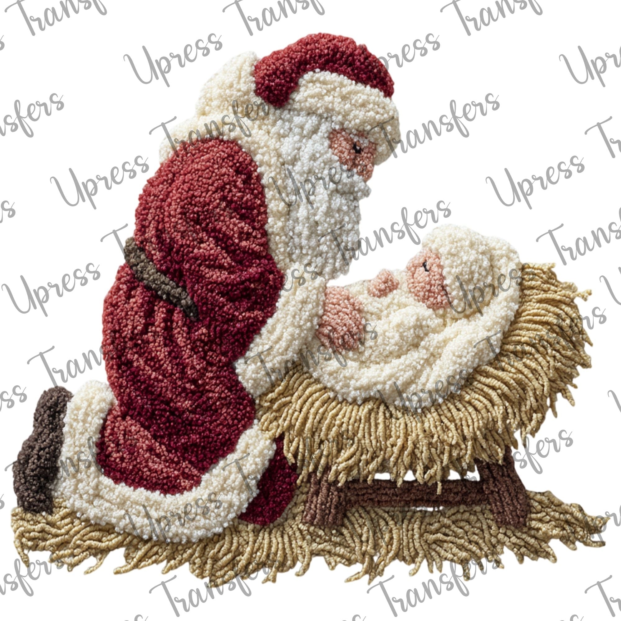 Faux Yarn Santa and Manger