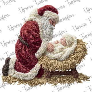 Faux Yarn Santa and Manger
