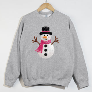 Faux Yarn Snowman Pink