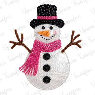 Faux Yarn Snowman Pink
