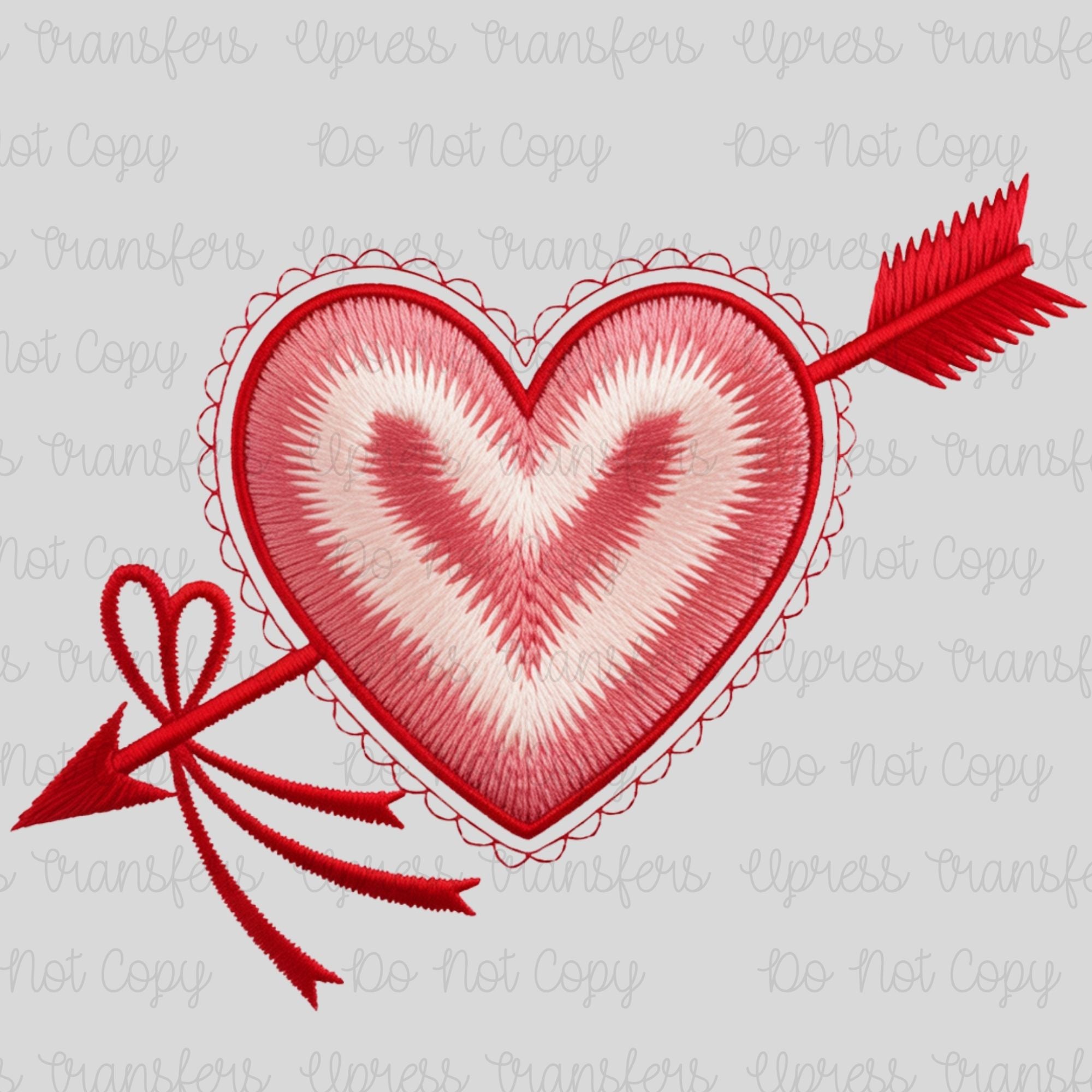 Faux Yarn Stitched Heart