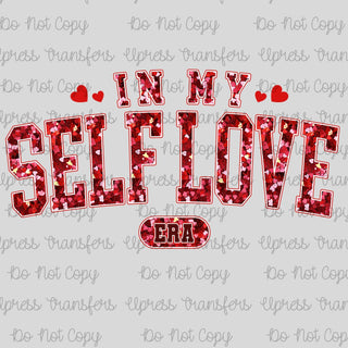 Faux heart Glitter Self Love