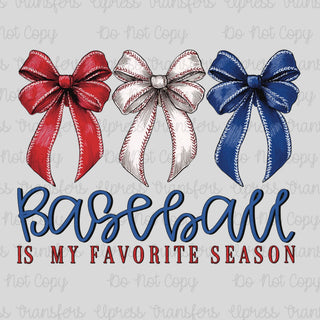 Fav Season Baseball Bows