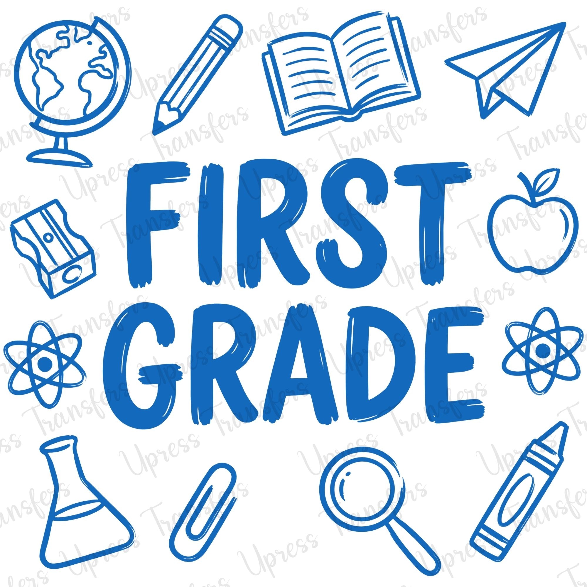 First Grade Blue Doodle