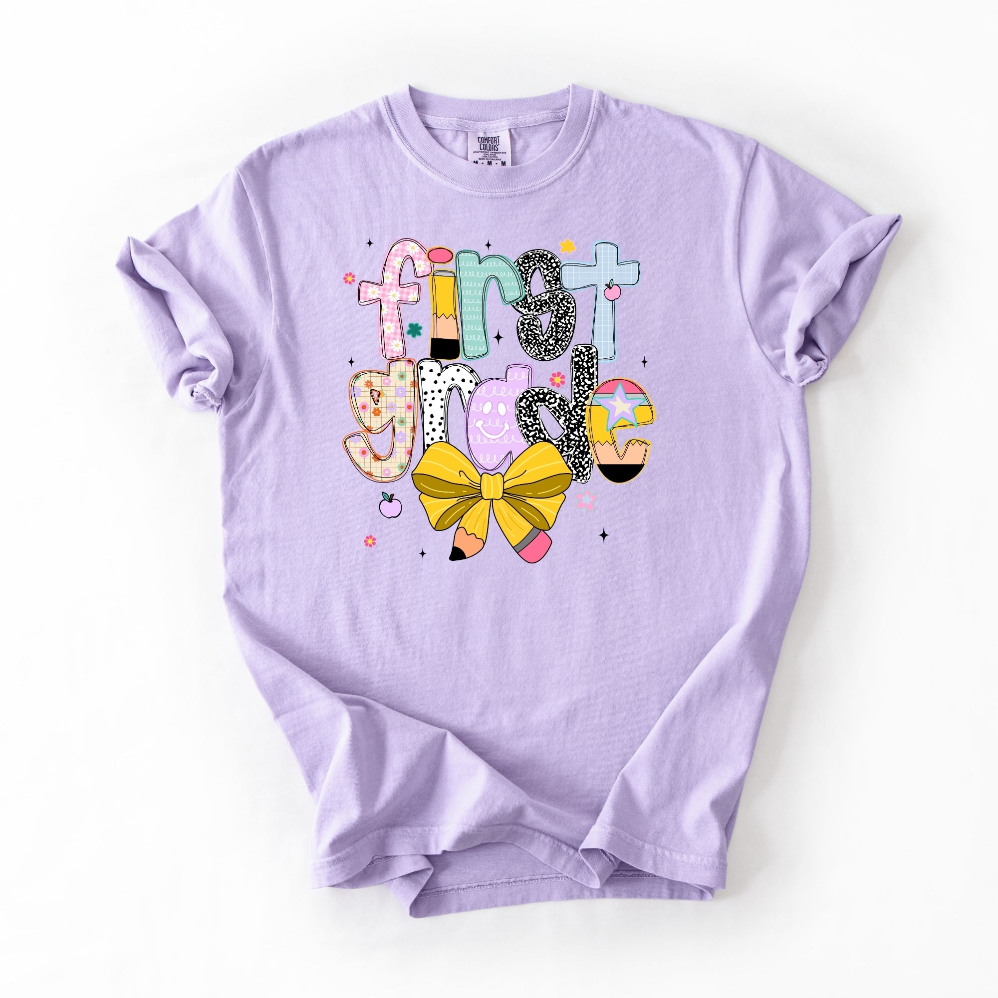 First Grade Doodle Pencil Bow