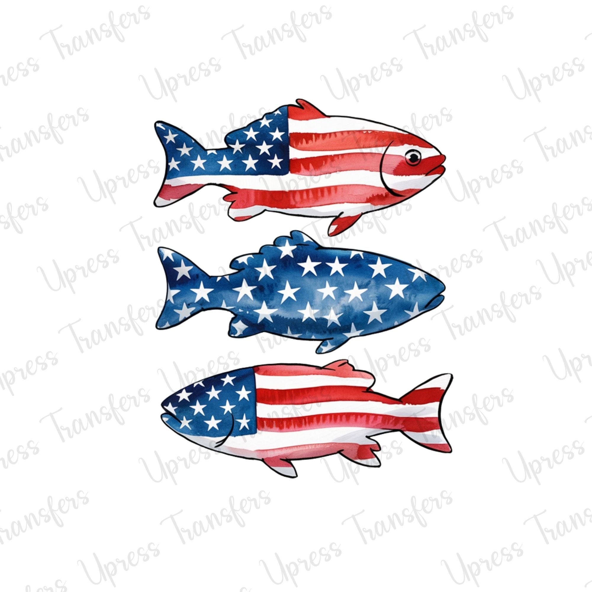 Three Fish Flag Flag Fish Trio – U Press Transfers