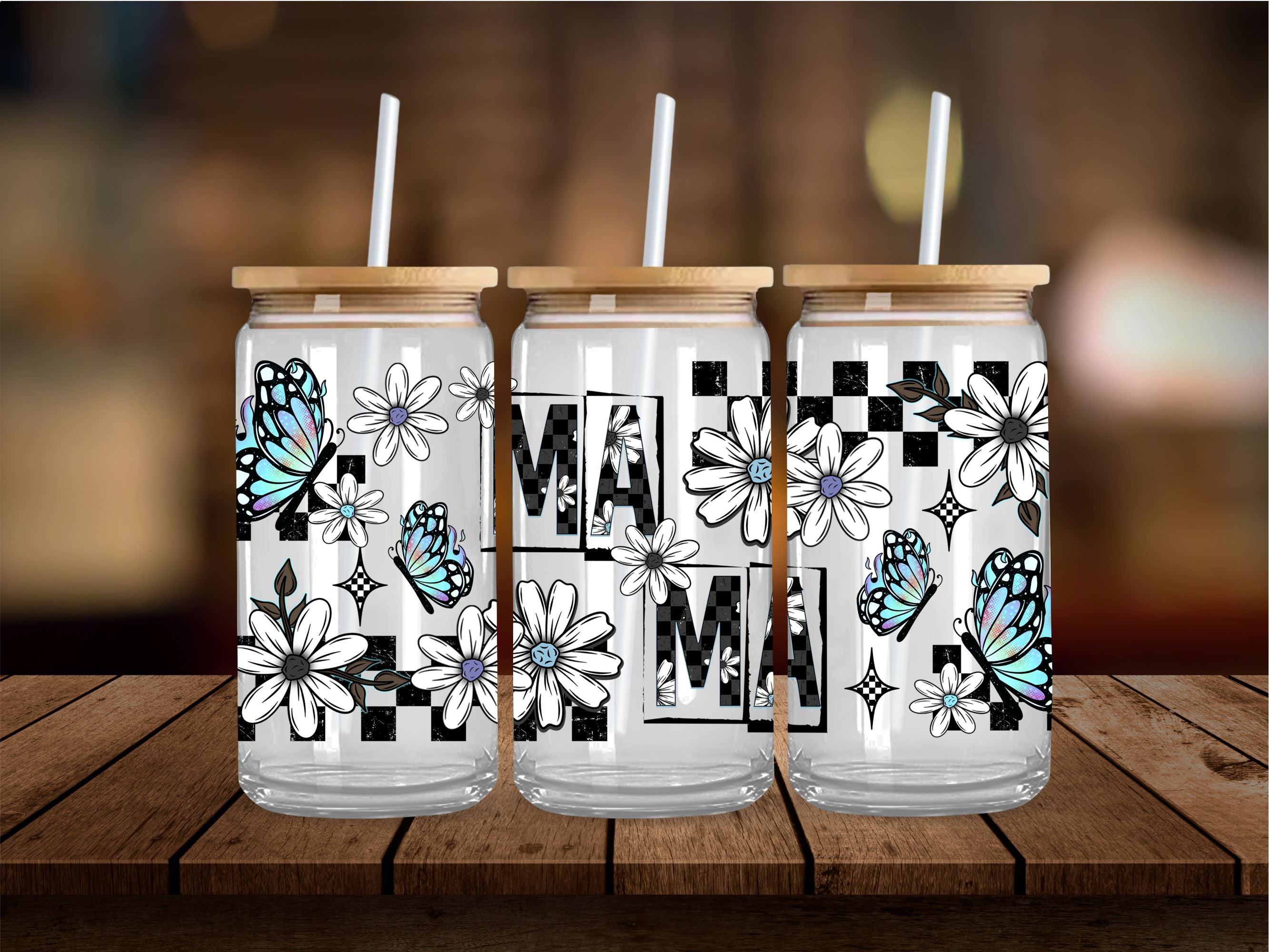 Flaming Butterflies 16 Oz Wrap