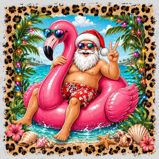 Flamingo And Santa