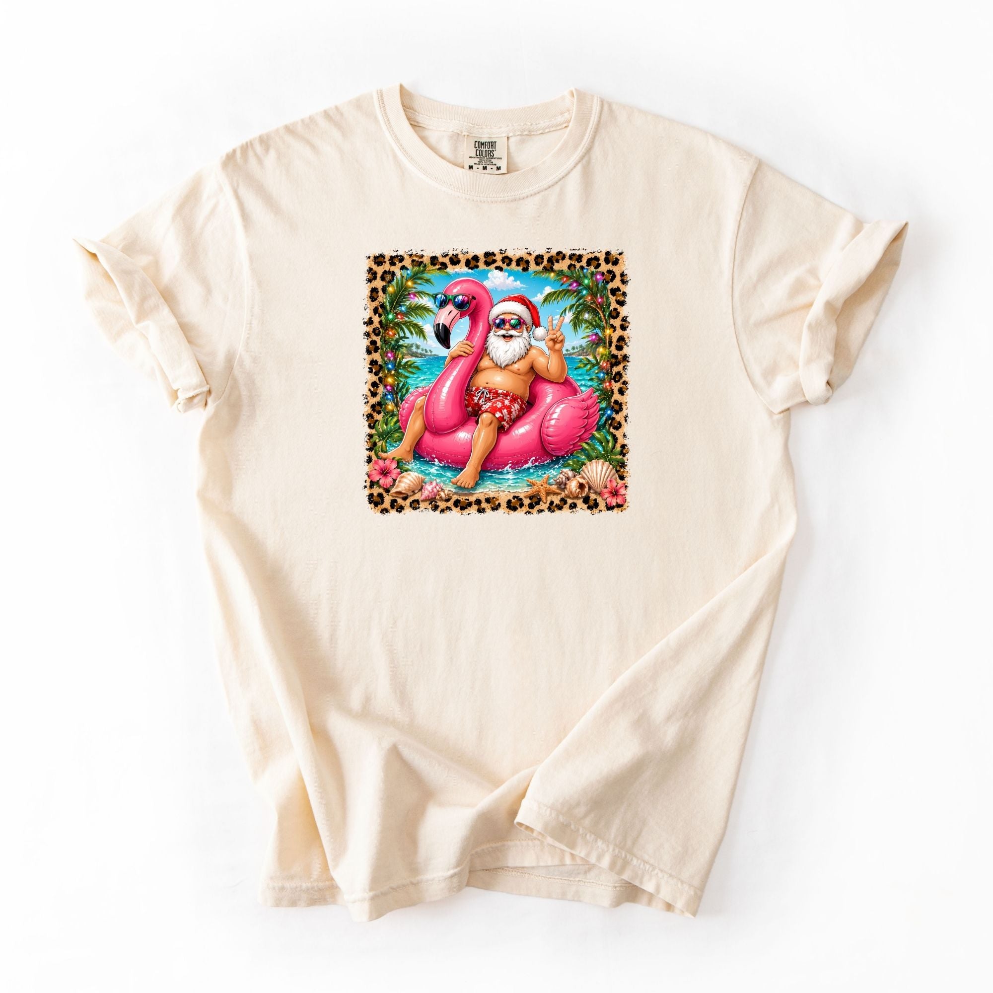Flamingo And Santa
