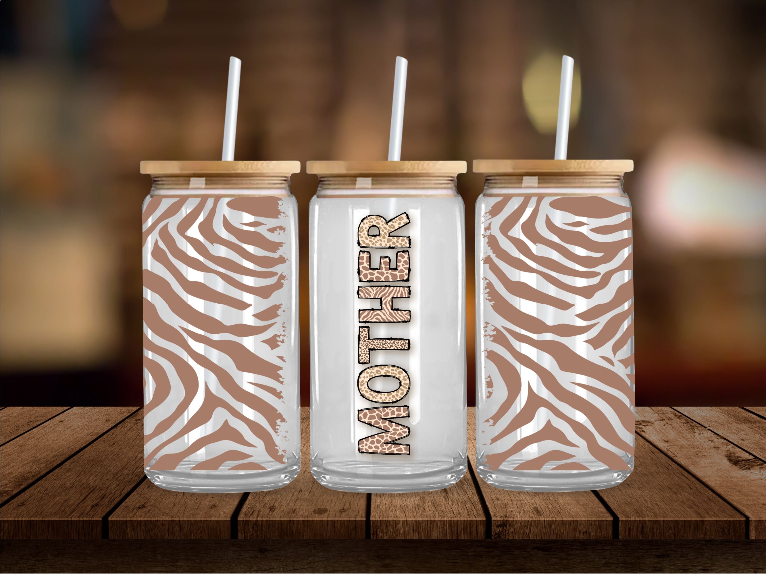 Animal Patterns Mother 16 oz UV Wrap