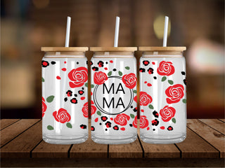 Mama Stacked Roses 16 oz UV Wrap