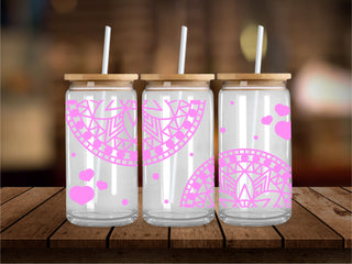 Pink Aztec 16 oz UV Wrap