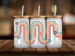 Retro Rainbow 16 oz UV Wrap