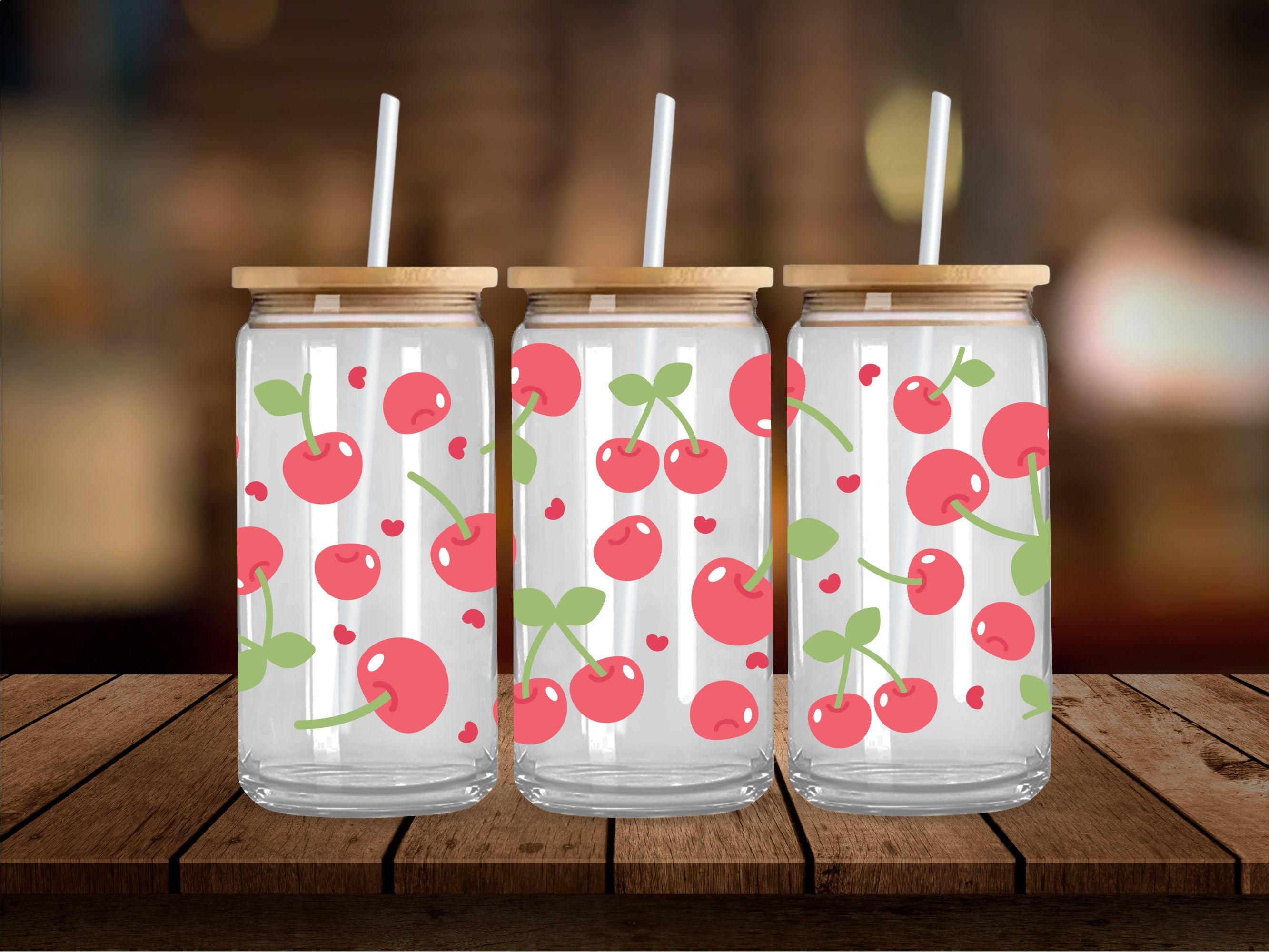 Cutesy Cherries 16 oz UV Wrap