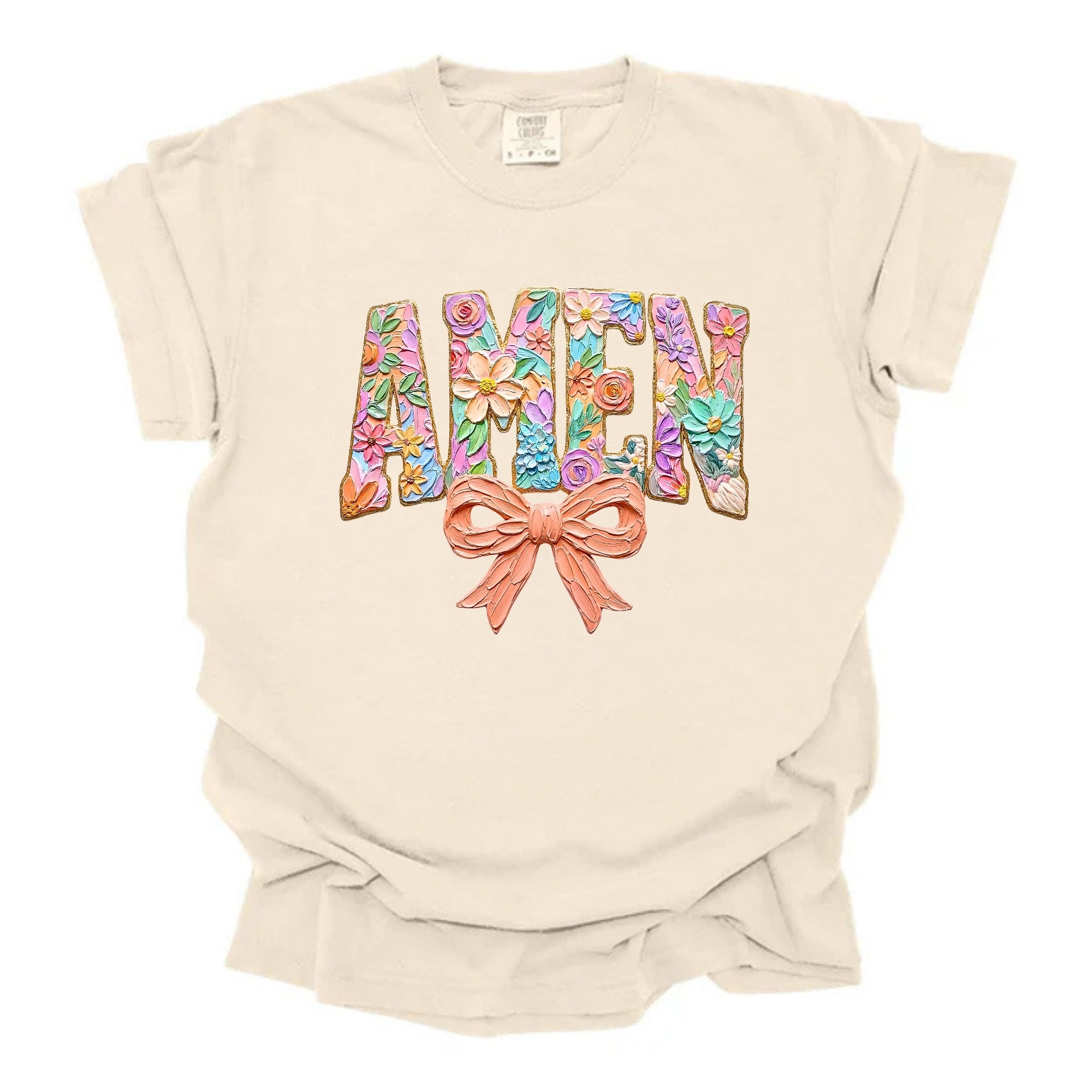 Floral Amen Bow