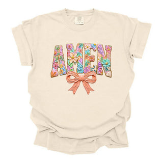 Floral Amen Bow