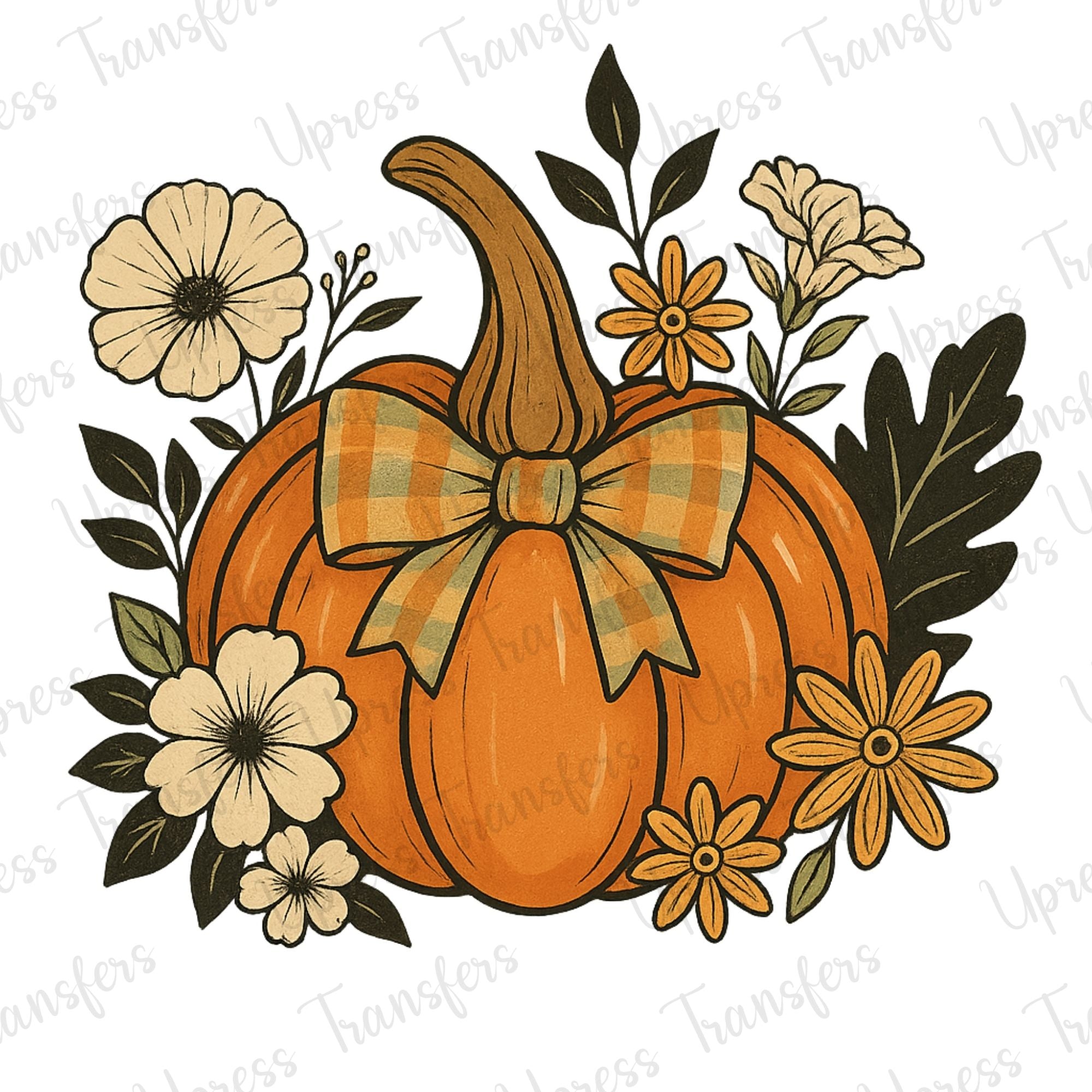 Floral Boho Pumpkin Dark