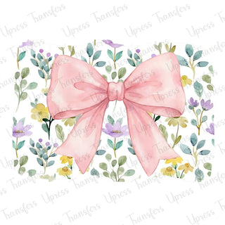 Pink Floral Bow