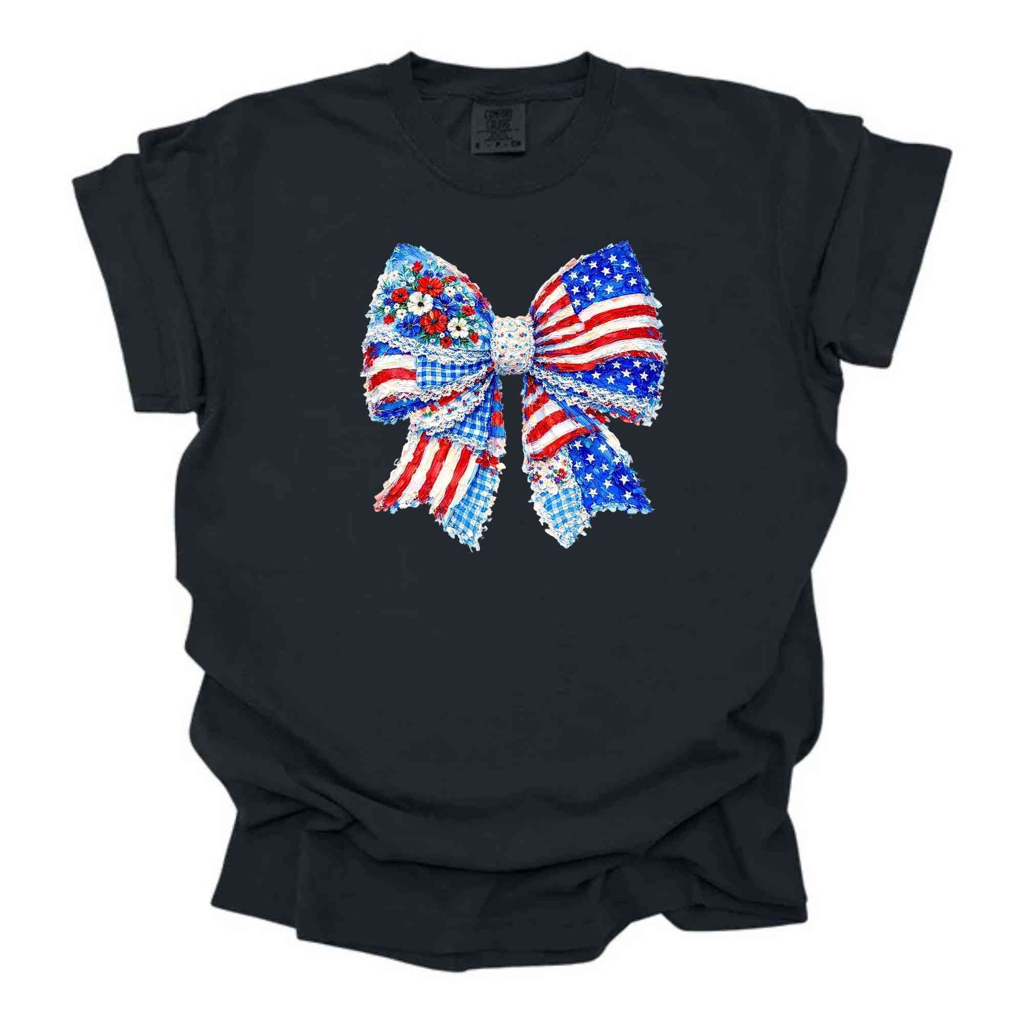 Floral Bow American Flag