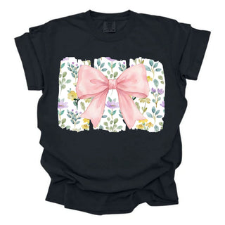 Pink Floral Bow