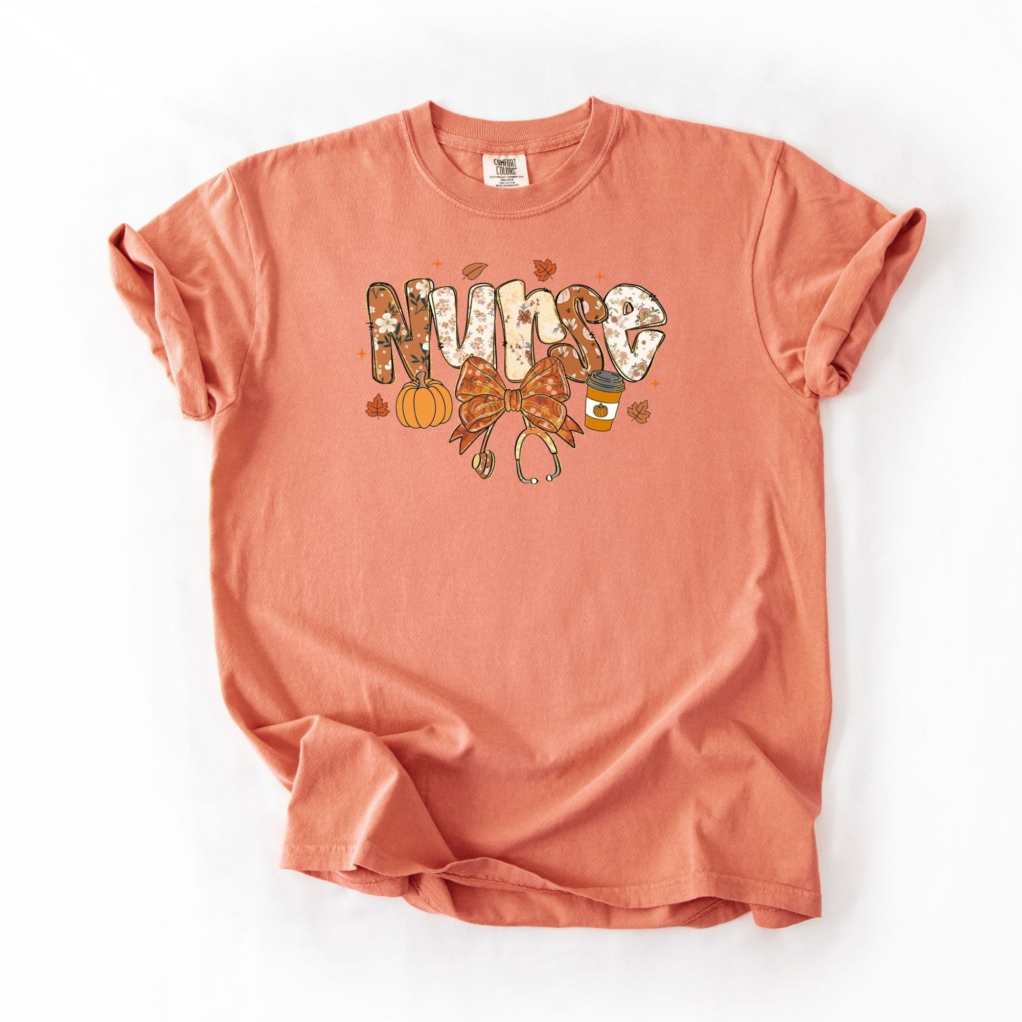 Floral Brown Fall Nurse